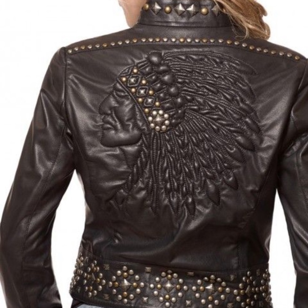 Double D Ranch Indian head leather jacket